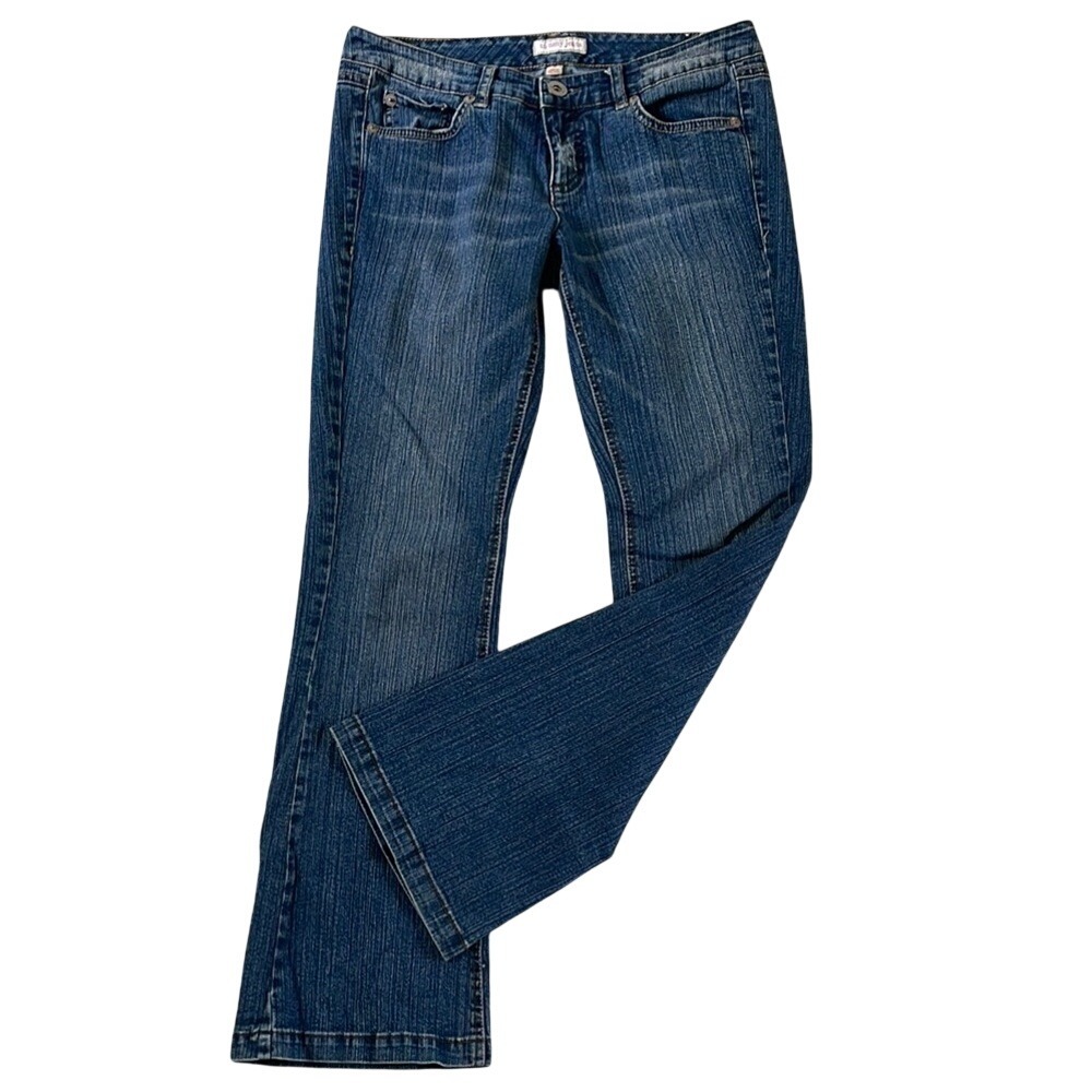 Tommy Jeans Womens Bootcut Denim Pants Medium Wash Blue Size 11 Y2K Style‎
